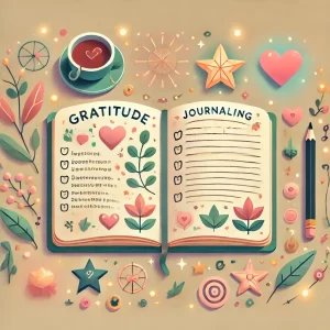 DALL·E 2024-10-16 17.53.34 - A colorful graphic illustration showing a gratitude journaling concept