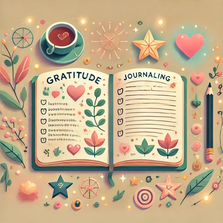 DALL·E 2024-10-16 17.53.34 - A colorful graphic illustration showing a gratitude journaling concept