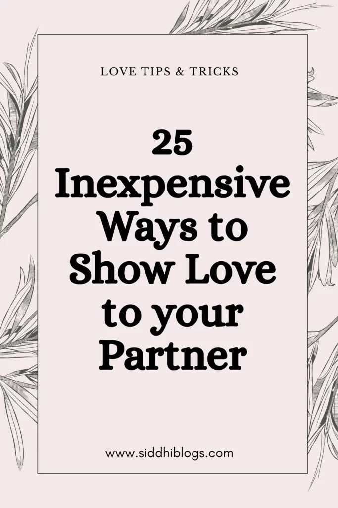 inexpensive ways to show love