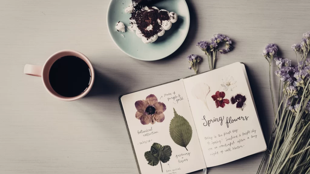 pressing flowers hobby